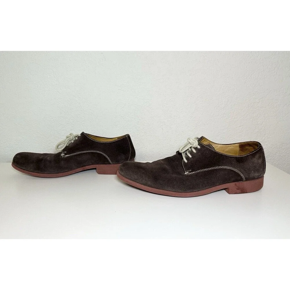 Cole Haan Men's‎ Size 10.5M Brown Leather Suede Lace-Up Derby Oxford Shoes